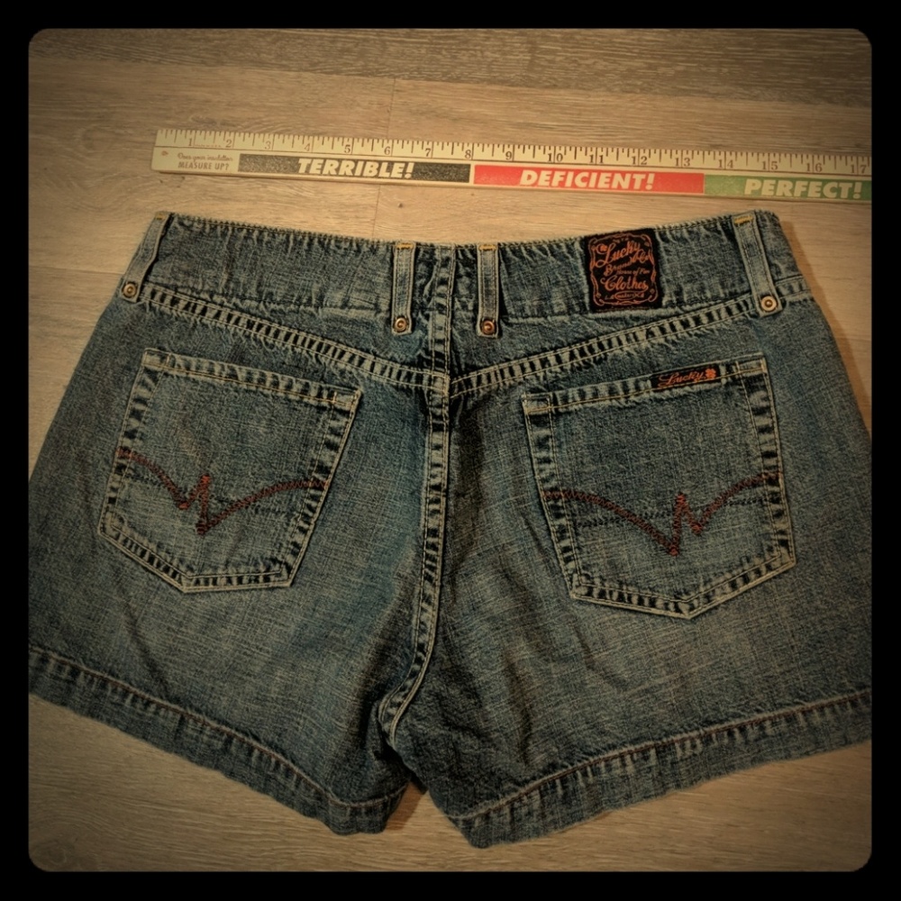 Lucky Brand dungarees jean shorts size 6/28